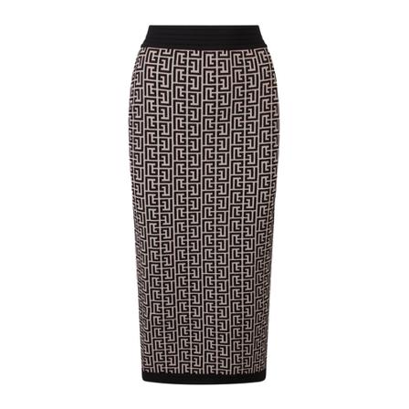 Balmain - Midikjolar - Brun - Dam - Storlek: S, Dam, Storlek: S