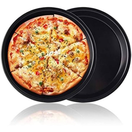 2-pack professionella pizzapannor med premium non-stick-beläggning för djup form (15 cm)