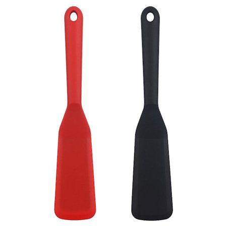 2 st silikon spatlar, omelettspatel, vändbar värmebeständig pannkaksspatel, non-stick matlagningsspatel, används för att laga mat ägg hamburgare pizza