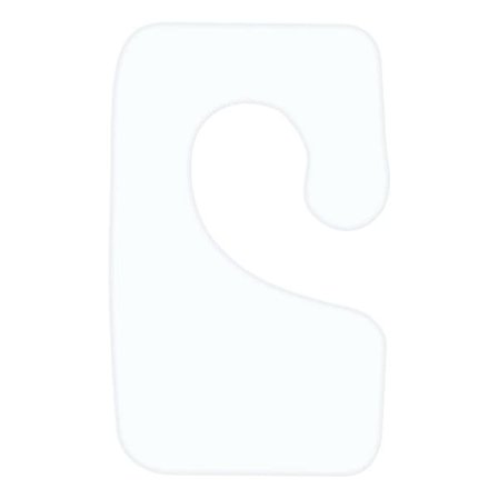 Krok anheng 35x22 mm høyre med gummilim 1000 stk/rull