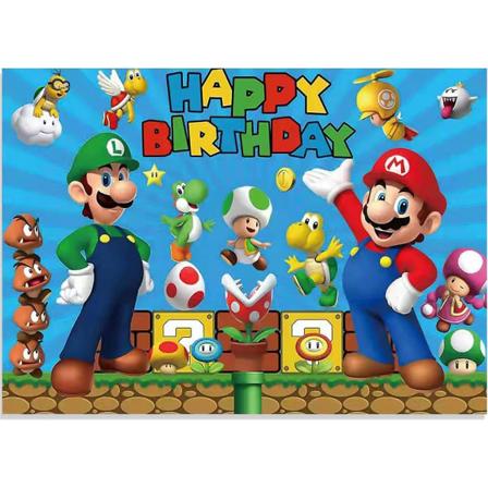 Poikien Super Mario Taustakangas 5x3 Jalkaa Lasten Syntymäpäiväbanneri Mario-Syntymäpäiväjuhliin Vauvakylpyjuhla Tarvikkeet