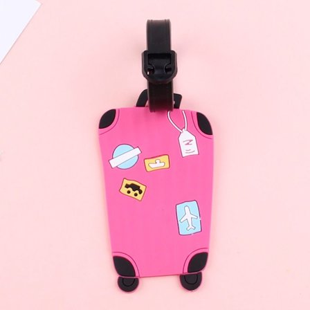 Silikon Bagagelapp Namn ID Taggar PEACH