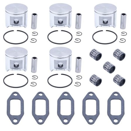 5 x (48 mm) stempelring nåleleje lyddæmper pakningssæt kompatibel med Husqvarna 365 365XP motorsav 503691371