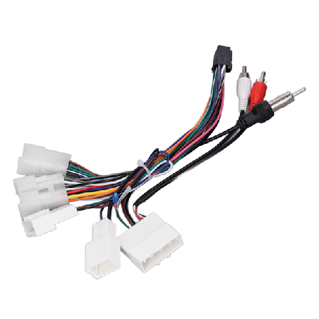 Bilstereo Radio Ledningsnet Adapter Strømkabel Med Bakkamera Linje Til Android