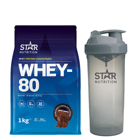 Whey-80 1 kg + Shaker Grey 800 ml