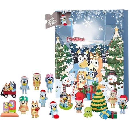 24-dagers julekalender med søte Bluey-figurer
