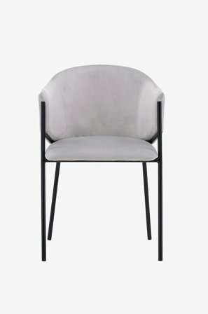 Venture Home - Spisebordsstol Evelina 2-pak - Grå - Stole med armlæn - Fra Homeroom