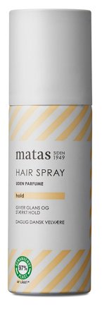 Matas Striber Hair Spray Stærk Hold Uden Parfume 50 ml, Hår, Hårstyling, Hårspray / Hårlak