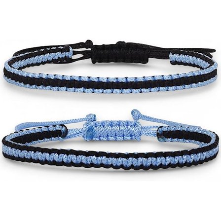 2 stk. Røde og svarte matchende armbånd for beste venner og par, gave til henne og ham, bursdag, kjæreste, bestevenner, vennskap