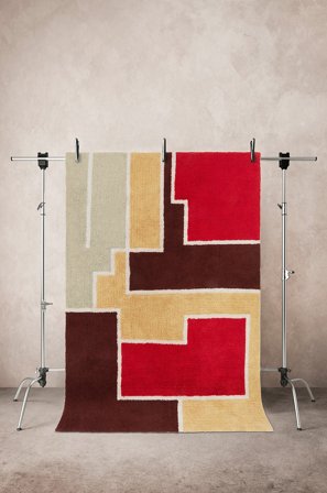 Jotex - Bomullsteppe 160x230 Cm Bomull Multi HAZEL - Kjøp Bomulls- & filleryer hos Jotex