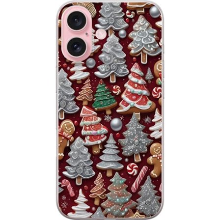 Yhteensopiva Puhelinkuori Apple Apple iPhone 16 Joulutonttukakkujen malli pipareita kuusia karkkitikkuja pipareita jouluaiheet lomataiteilu