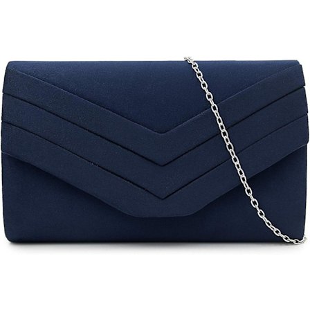 Ladies Clutch, 3d Flannel Wedding One Shoulder Crossbody Dinner Bag Clutch (navy Blue)