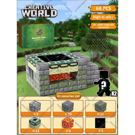 Magnetiske byggeklodser til børn 3+ | STEM Montessori Legetøj | DIY model magnetterninger