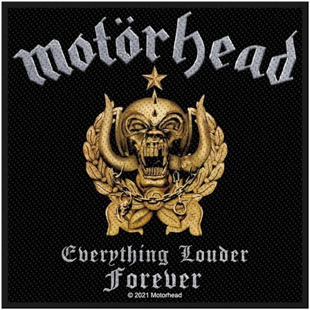 Motorhead Everything Louder Forever Patch One Size Svart/Guld/G