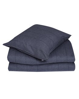 Putevar 1-pk flanell Storuman stripet Mørk grå