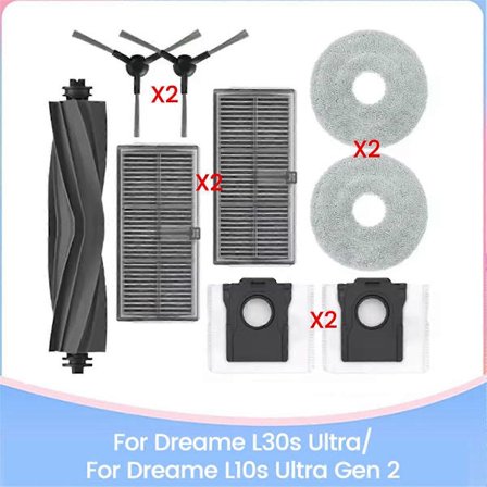 Hovedbørste Sidebørste Hepa Filter Moppeklud Støvpose til L10s Ultra Gen 2 L30s Ultra Støvsuger Reservedel_jar