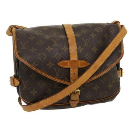 Louis Vuitton Vintage, Pre-owned Saumur 30 Monogram Messenger Bag Bruin, Dames, Maat:ONE Size