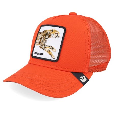 Goorin - Zwart trucker Cap - Kids The Nonstop Cheetah Mini Orange A-Frame Trucker @ Hatstore