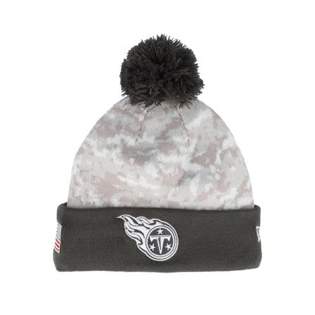 New Era - NFL Camo pom Bonnet - Tennessee Titans Nfl24 Salute To Service Camo/Graphite Pom @ Hatstore