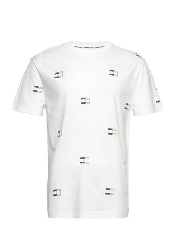 Tjm Twisted Flag Critter Tee T-shirt Hvid Tommy Jeans