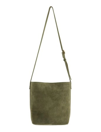 Lindex Bag Shopper Suede Em - Green - ONE SIZE