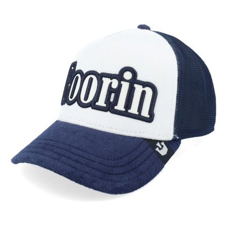 Goorin Bros. - Blå trucker Keps - Full Flavor Wordmark French Terry Navy/White A-Frame Trucker @ Hatstore