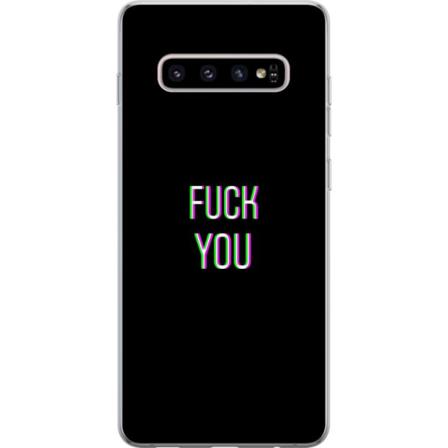 Samsung Galaxy S10+ Läpinäkyvä kuori Helvetti teille