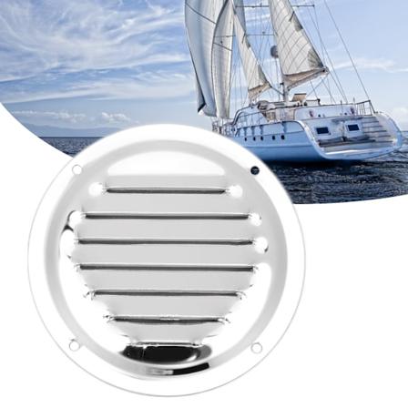 Ilma-aukot Ruostumaton teräs Pyöreä säleikkö Seinäilmanvaihtoaukko Veneille asuntovaunuille Kotikeittiön ilmanvaihtoaukot 5 tuumaa (12 mm)