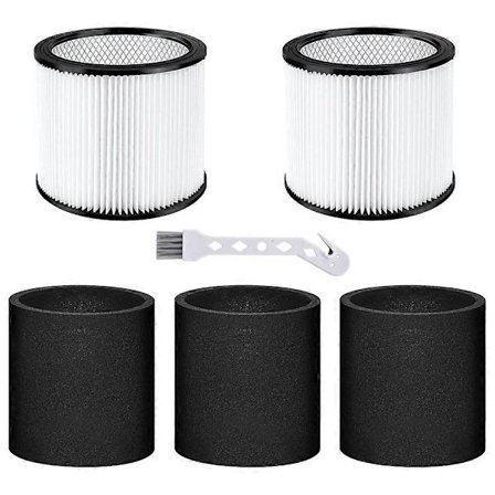 90304 Ersättnings HEPA-filter med lock för Shop- Shop 90304, 5 gallon och uppåt Våt- och torrdammsugare [DB]