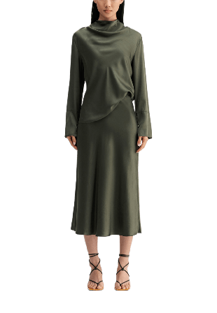 Ahlvar Gallery Ayumi silk blouse Blusar Dam Grön M