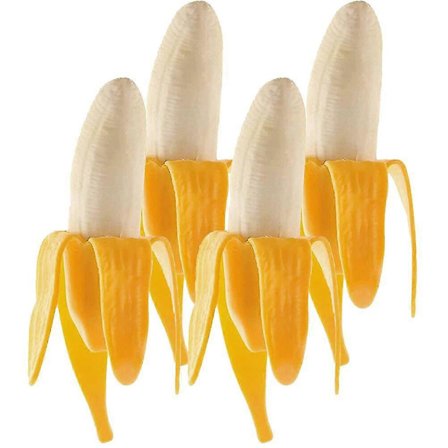 4 st Banan Stretchiga Leksaker Banan Fidget Leksaker Skalade Banan Leksaker Banan Stress Relief Leksaker
