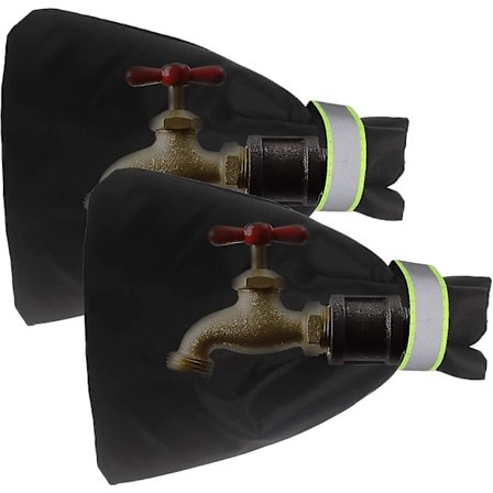 Udendørs Hane Dæksler Til Vinteren - 2 stk Udendørs Hane Dæksel Med Refleksbånd, Vandafvisende