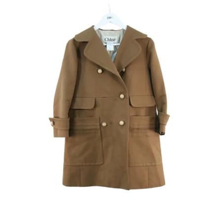 Chloé Pre-owned Pre-owned Cotton outerwear Brun, Dame Vintage Frakker