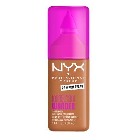 Nyx Professional MakeUp Make 'Em Wonder Foundation 29 Warm Pecan 30ml - Fondotinta liquido