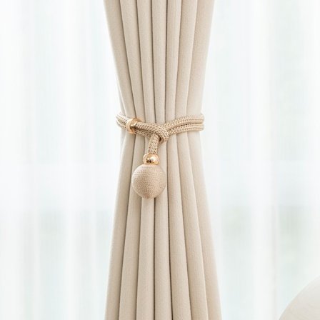 Set med 2 Dekorativa Boll Gardinomtag - Stilfulla Fönster Draperi Hållare