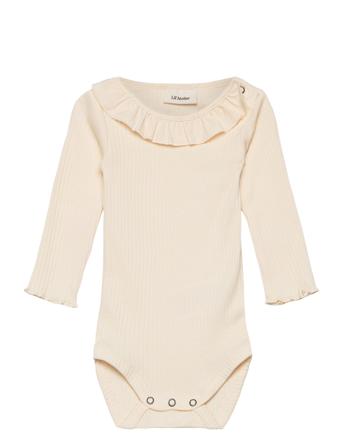 Nbfomina Ls Slim Body Lil Bodies Long-sleeved Creme Lil'Atelier*Betinget Tilbud