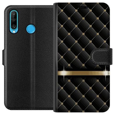 Yhteensopiva Lompakkokotelo Huawei Huawei P30 lite Ylellinen Musta