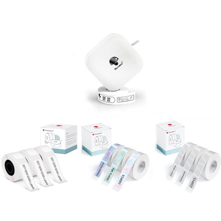 Phomemo Q30 Etikettmaskin Mini Skrivare Bluetooth Med 9 Etikettrullar