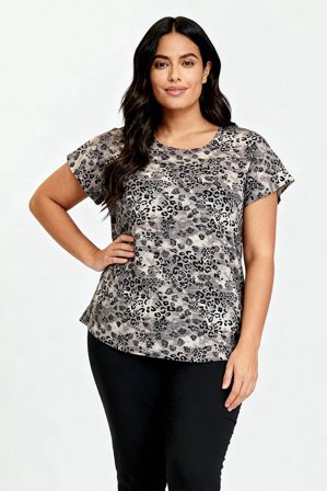 CISO - Kortærmet T-shirt - Grå Mix - Mønstret