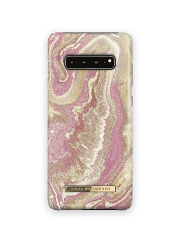 Galaxy S10 Plus Hoesje, Galaxy S10+ Golden Blush Marble, iDeal of Sweden