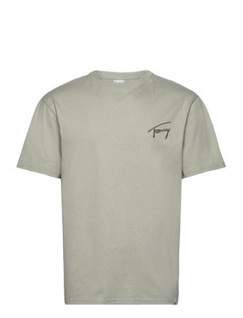 Tjm Reg Signature Tee Ext Green Tommy Jeans