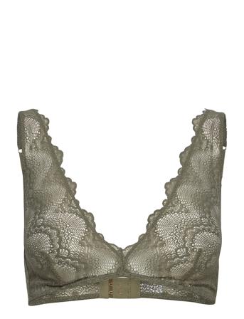 Wave Lace Leni High Apex Bra Lingerie Bras & Tops Soft Bras Triangle Bras Vihreä Becksöndergaard