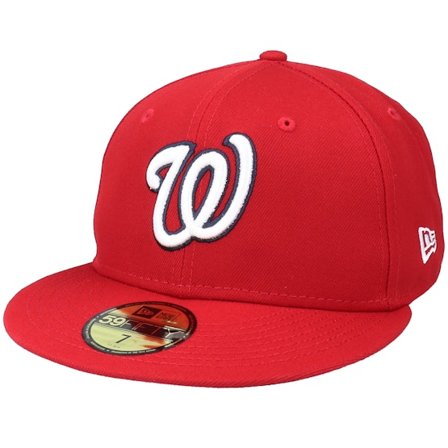 New Era - MLB Red fitted Czapka Z Daszkiem - Washington Nationals Authentic On-Field 59FIFTY Red Fitted @ Hatstore