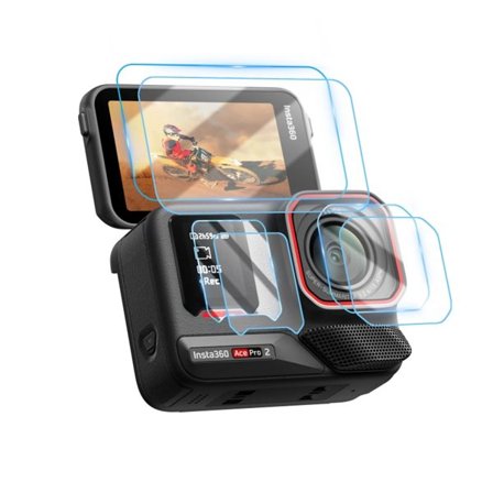 Karkaistu näytön ja kameran suojus Insta360 Ace Pro 2:lle