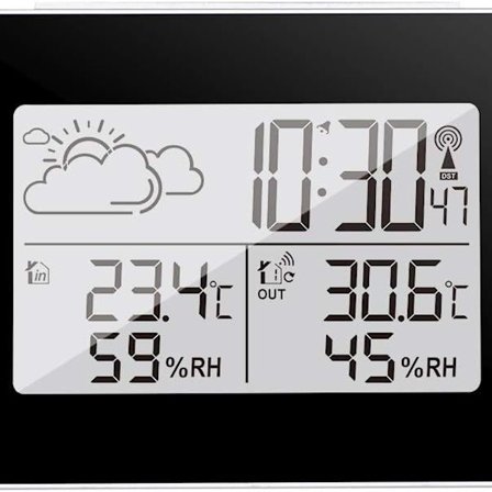 Trådløs værstasjon Digital værstasjon Innendørs og utendørs værstasjon