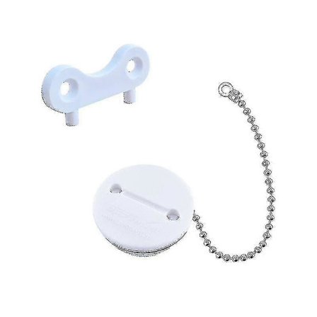 1,5 tums nylonplast däckfyllningslock bränsle vatten gas avfall med gummitätningsbåt marin ersättningstillbehör - vit