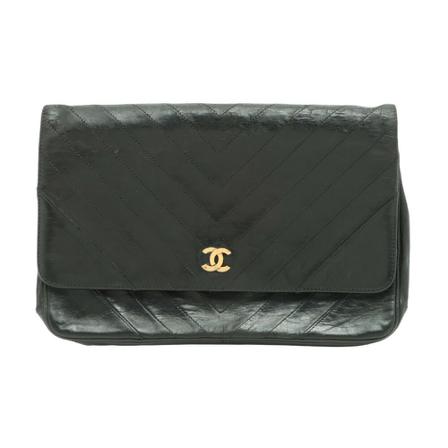 Chanel Vintage Pre-owned V-Stich Tas , Zwart , Dames , Maat: ONE Size Vintage Tassen