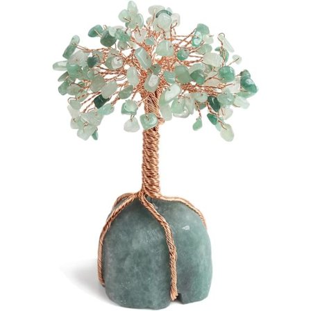 Krystaltræ Dekoration Rosenkvarts Grønne Krystaller God Energi Krystal