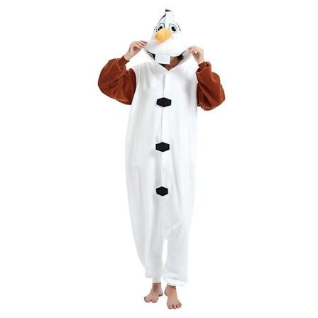 Unisex-aikuisen onesie-pyjama, eläimen yhden kappaleen Halloween-asu, jouluyöpuku Olaf S