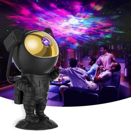 Astronaut Stjerneprojektor - Galakseprojektorlys, Fjernbetjening Spaceman Natlys med Timer, til Spillerum, Hjemmebiograf